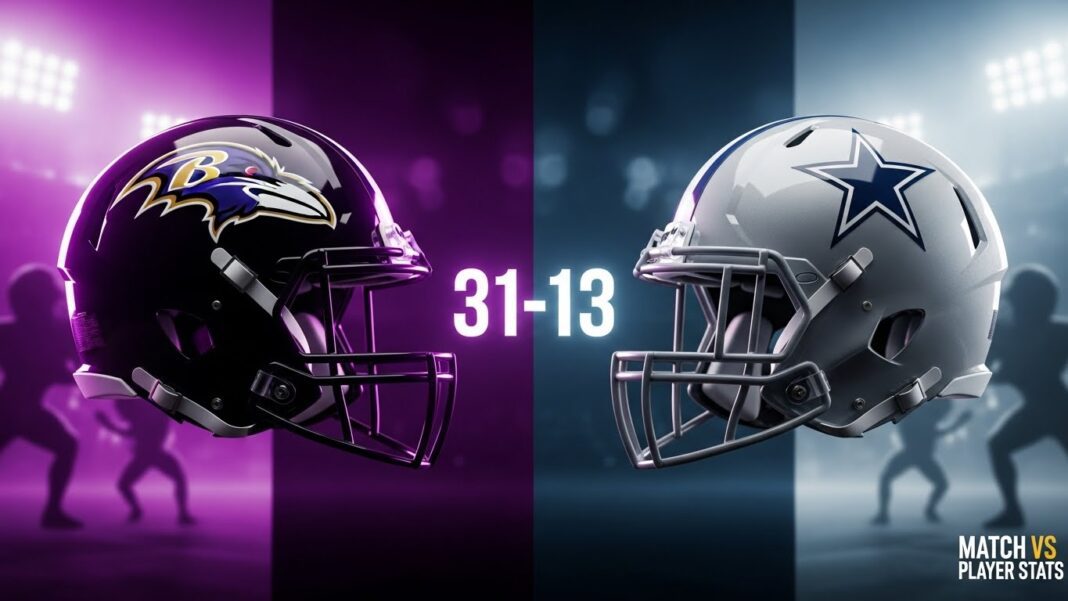 Baltimore Ravens vs Dallas Cowboys Match Player Stats