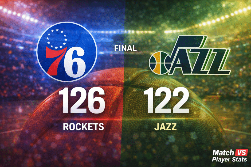 76ers vs Utah Jazz Match Player Stats