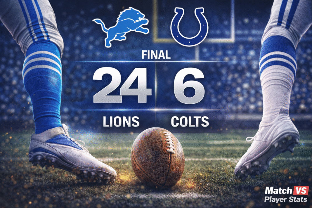 Detroit Lions vs Colts Match Player Stats