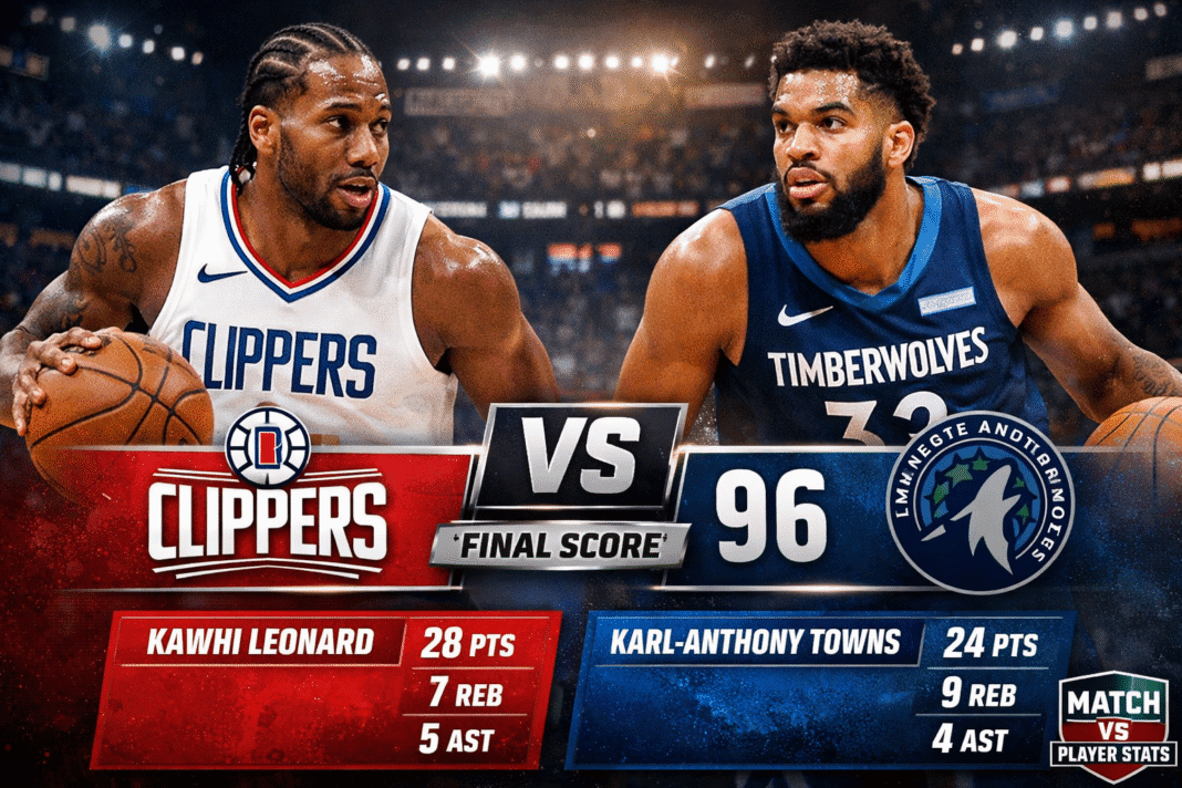 LA Clippers vs Minnesota Timberwolves Match Player Stats