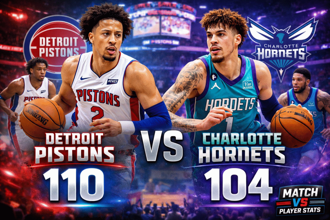 Detroit Pistons vs Charlotte Hornets Match Player Stats