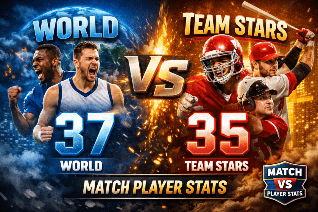 World vs Team Stars Match Player Stats