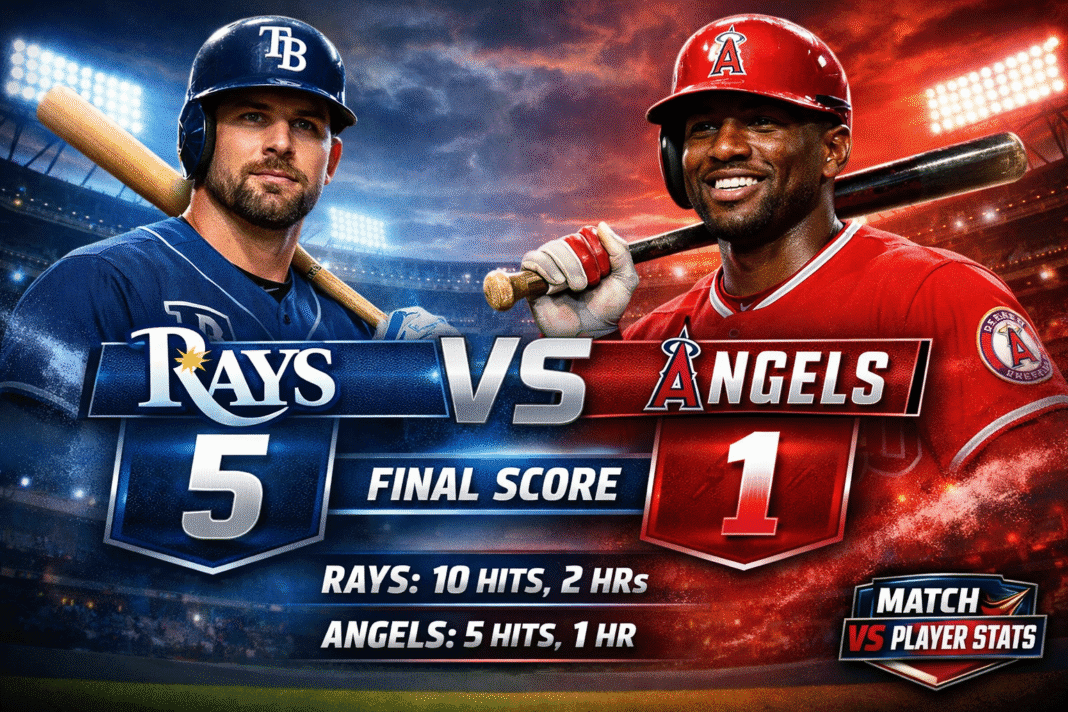 Tampa Bay Rays vs Los Angeles Angels Match Player Stats