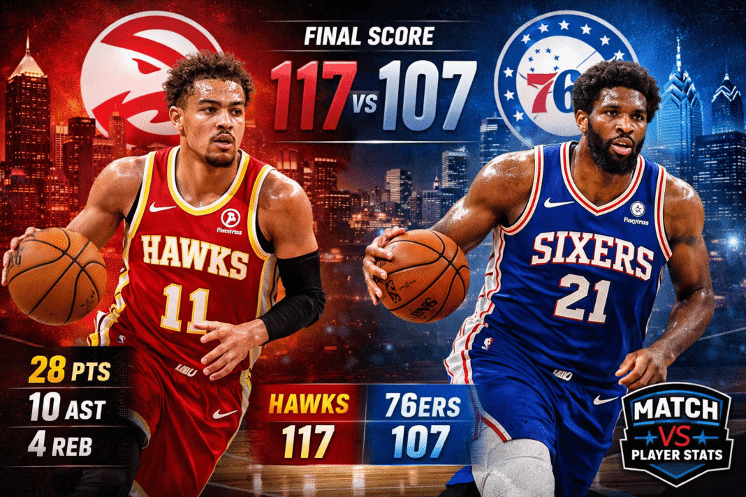 Atlanta Hawks vs Philadelphia 76ers Match Player Stats