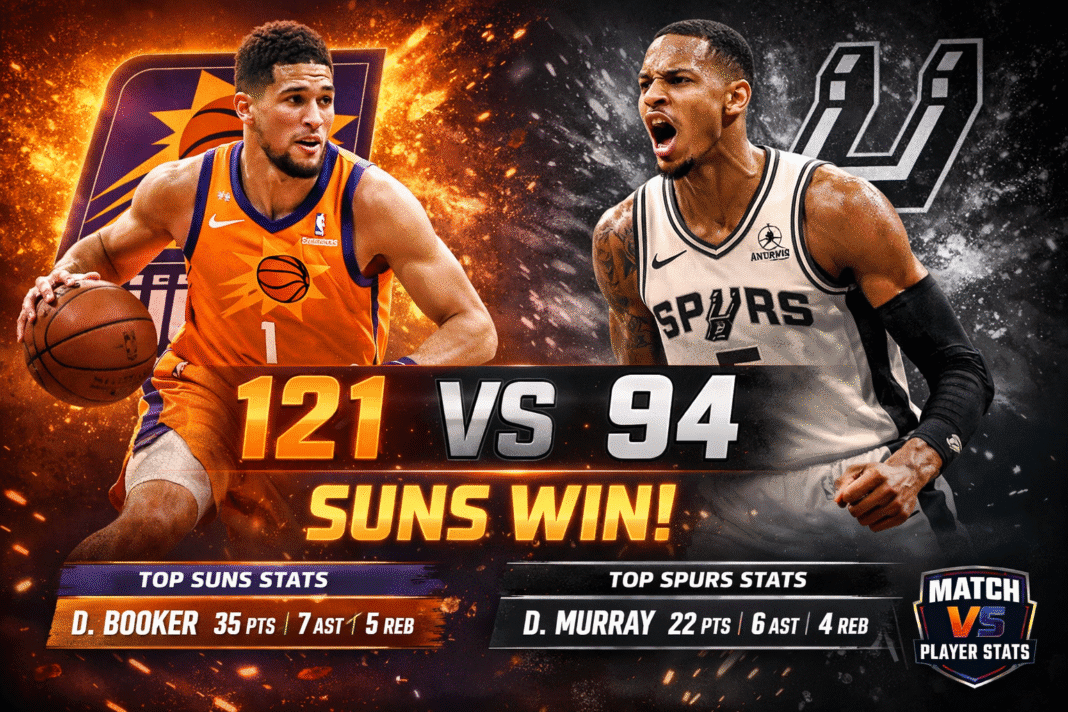 Phoenix Suns vs San Antonio Spurs Match Player Stats