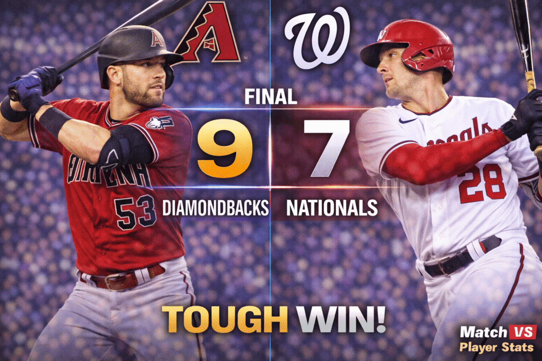 Diamondbacks vs Washington Nationals Match Player Stats