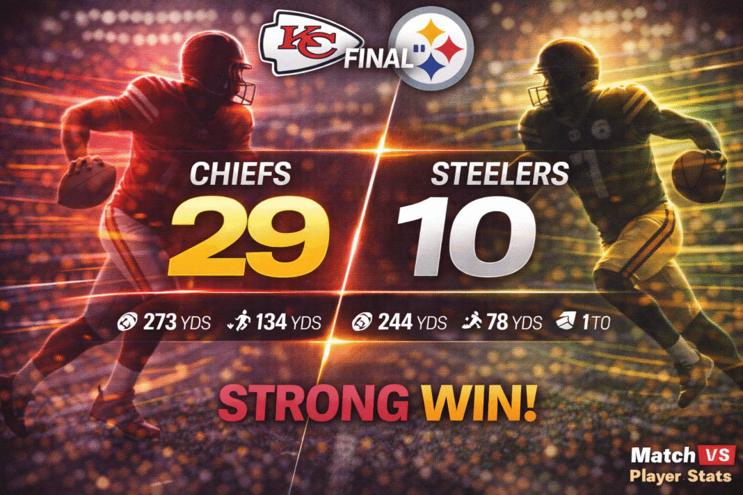 Kansas City Chiefs vs Steelers Match Player Stats