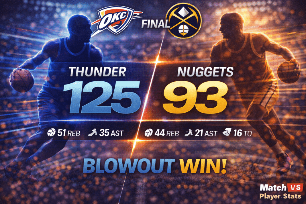 OKC Thunder vs Denver Nuggets Match Player Stats