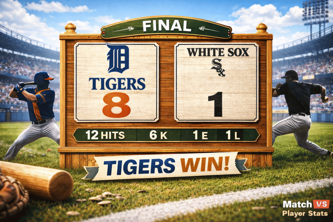 Detroit Tigers vs White Sox Match Player Stats