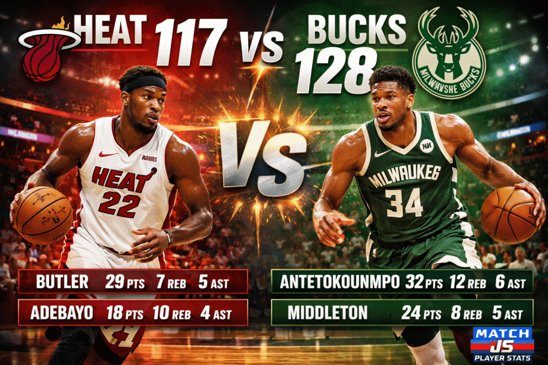 Miami Heat vs Milwaukee Bucks Match Player Stats