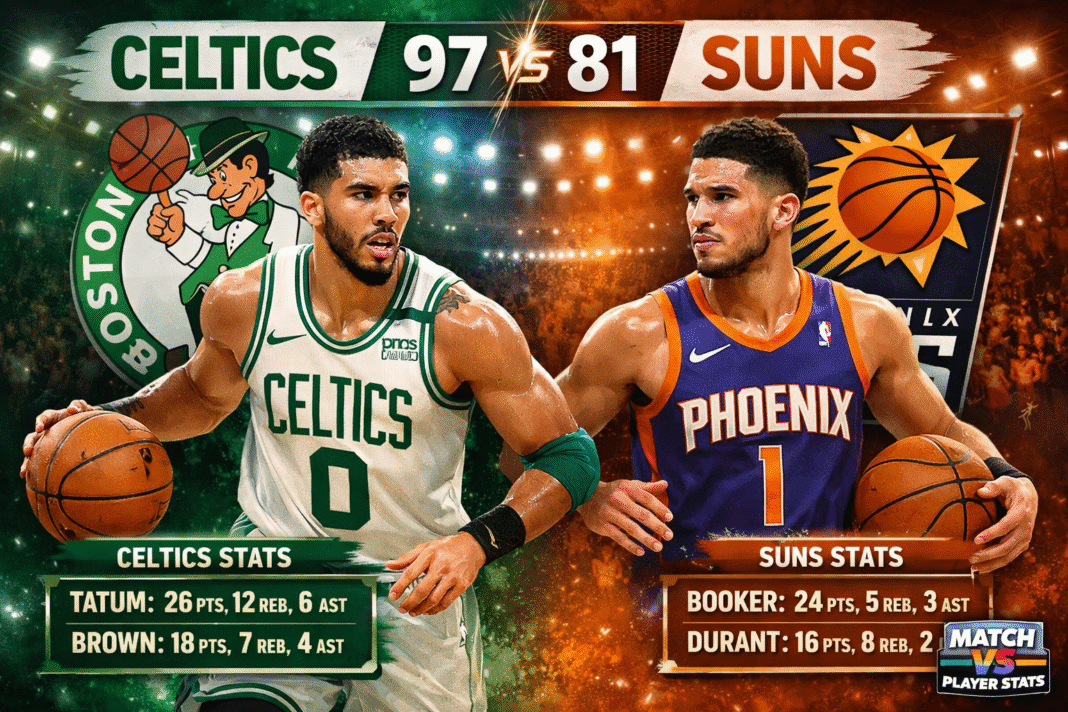Boston Celtics vs Phoenix Suns Match Player Stats