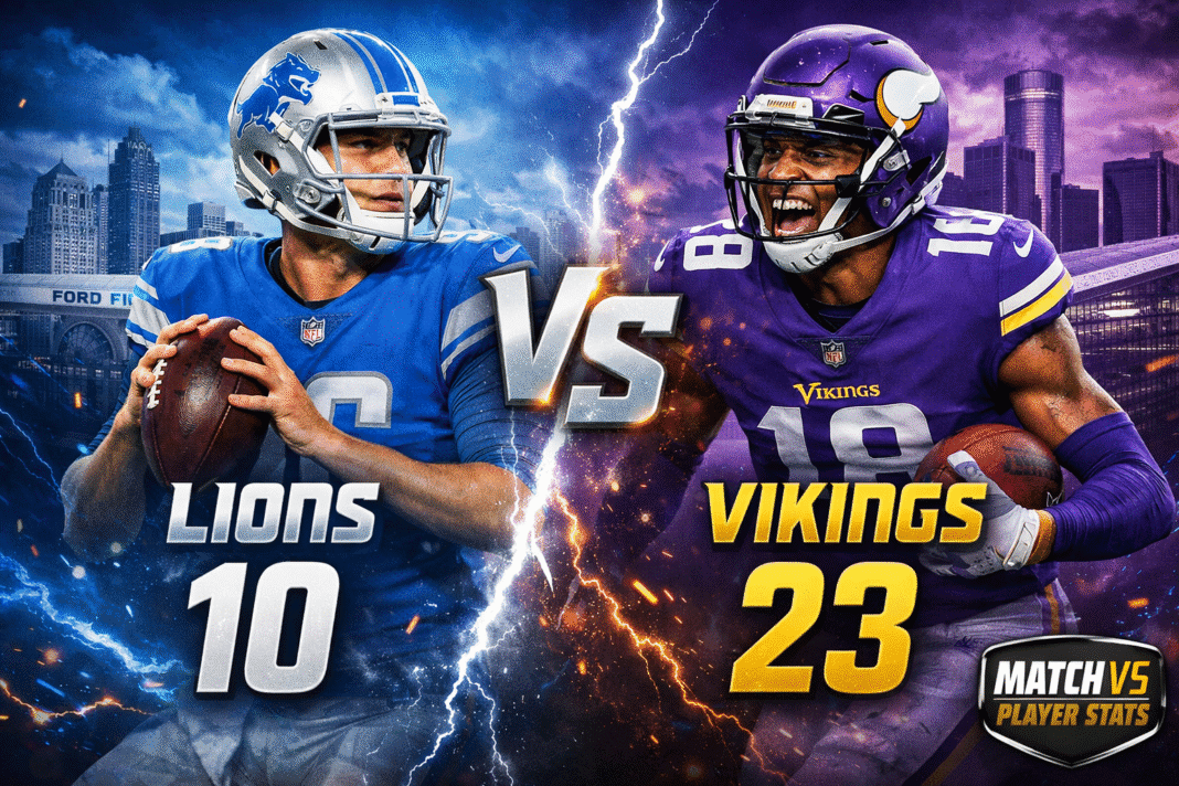 Detroit Lions vs Minnesota Vikings Match Player Stats