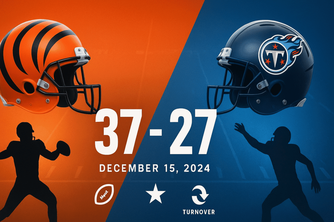 Cincinnati Bengals vs Tennessee Titans Match Player Stats (Dec 15, 2024)