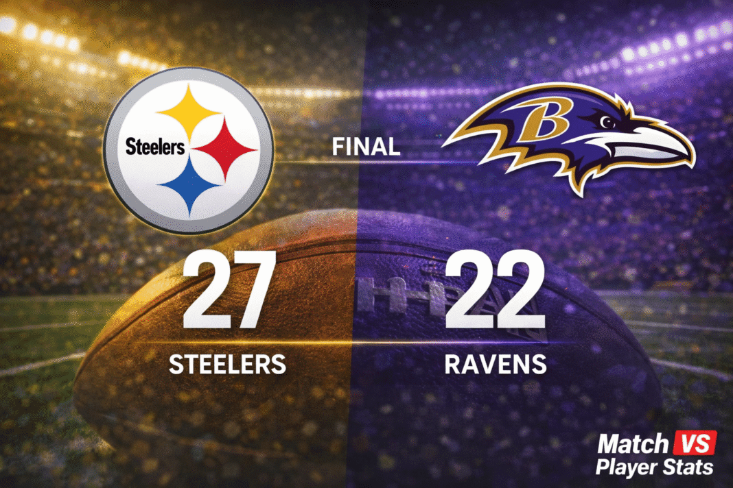 Steelers vs Baltimore Ravens Match Player Stats (Dec 7, 2025)