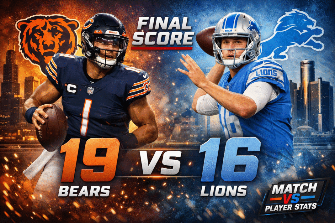 Chicago Bears vs Detroit Lions Match Player Stats (Jan 4, 2026)
