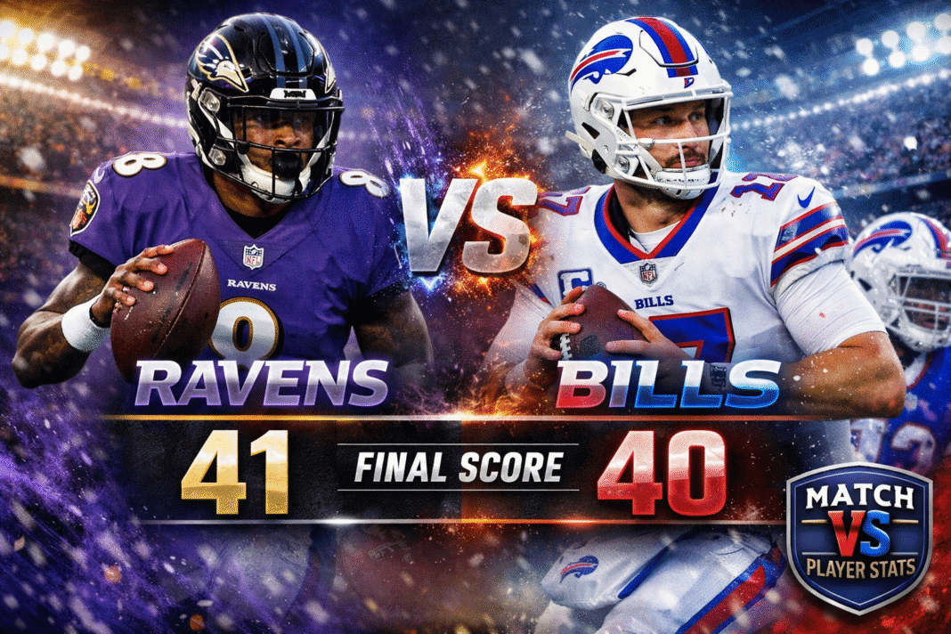 Baltimore Ravens vs Buffalo Bills Match Player Stats (Sep 7, 2025)