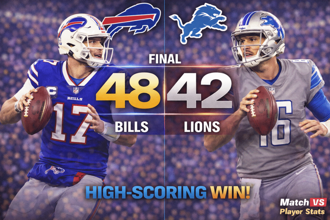 Buffalo Bills vs Detroit Lions Match Player Stats (Dec 15, 2024)