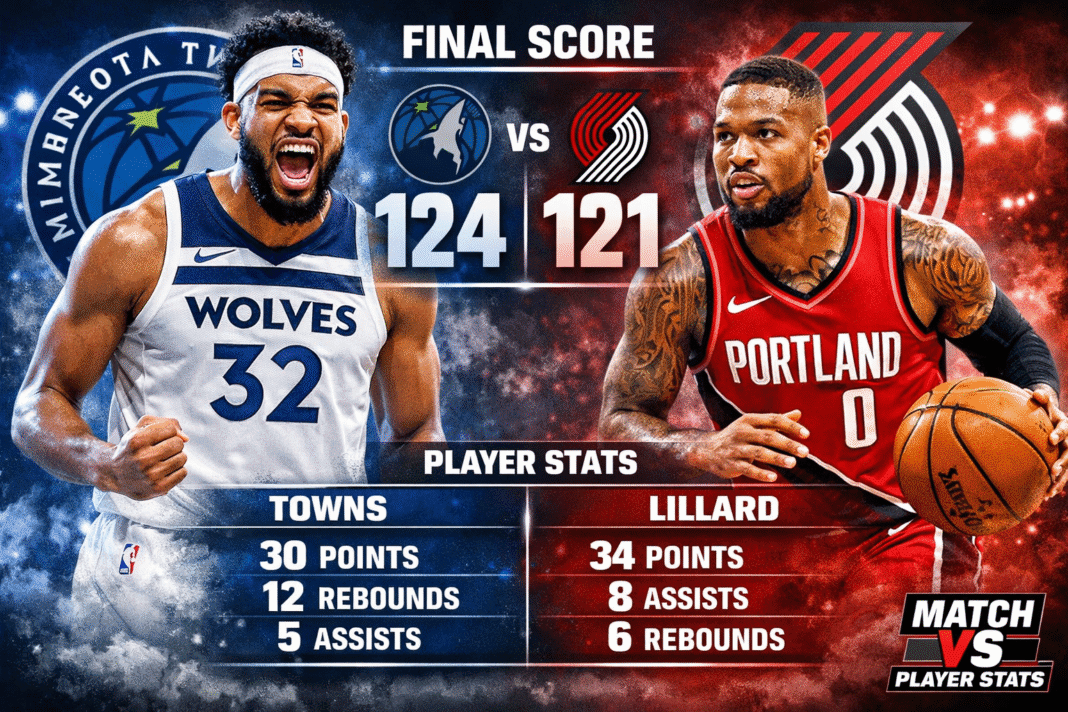 Minnesota Timberwolves vs Portland Trail Blazers Match Player Stats (Feb 24, 2026)