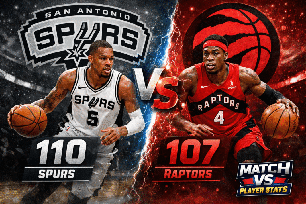 San Antonio Spurs vs Toronto Raptors Match Player Stats (Feb 25, 2026)